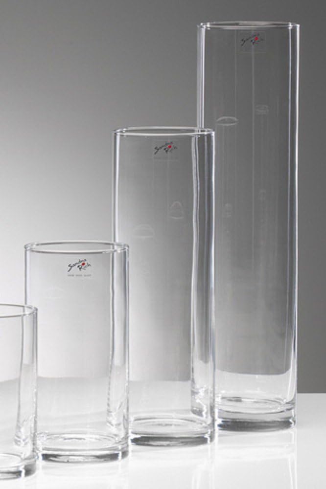 CYLI Glass Table Flower Vase 30 cm Cylinder, Glass, Höhe: 30 cm, Durchmesser: 10 cm, 1 item