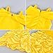 Princess Costume for Girls Birthday Party Fancy Dress Up with Accessories(Crown+Wand+Earrings+Gloves) Yellow