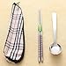 Chopsticks Set, Spoon and Chopsticks Set with Case 1 Stainless Steel Chopsticks+1 Spoon Portable Lunch Tableware Set - by Suncha