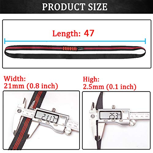 Boaton 47'' Climbing Utility Cord, Nylon Sling Runners, Tree Climbing Gear, Rigging Tool for Tree Work, Rock Climbing, Rescue, Rappelling, Rigging, Hiking, Emergency Gear â€¦