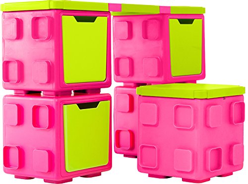 image for Chillafish BOX and BOXTOP Bundle: Connectable Toy Storage and Play Sys