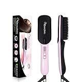 Hair Straightener Brush Ceramic Heating LCD Digital Hair Straightening Brush Adjustable Temperature