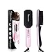 Hair Straightener Brush Ceramic Heating LCD Digital Hair Straightening Brush Adjustable Temperature