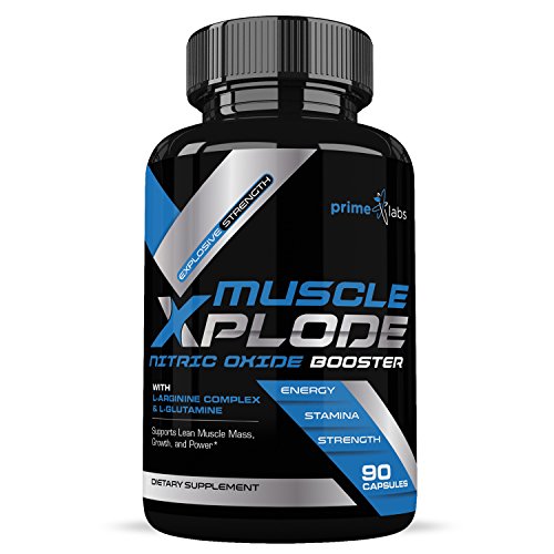 Muscle Xplode Nitric Oxide Booster Formula for Intra and Pre Workout with L Argenine to Enhance Endurance, Strength and Energy, Powerful Muscle Pumps - 90 Caplets