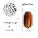 Tiger Eye Stone Statement Ring for Women 925 Sterling Silver Gemstone Magnificent Oval Shaped Tiger Eye Solitaire Ring Mothers Day Gifts for Mom Christmas Birthday Jewelry Gifts for Wife Grandma (9)