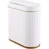 ELPHECO Bathroom Trash Can with lid 2.5 Gallon Waterproof Motion Sensor Wastebasket, Automatic Trash Bin Garbage Bin for Bedr