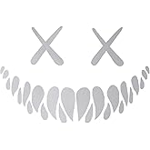 3 Pcs Reflective Car Sticker, 8 x 5 Inch Halloween Smile Demon Decal Stickers Funny Cool Die Cut Waterproof Car Window Decal, Auto Bumper Stickers Universal for Most Cars