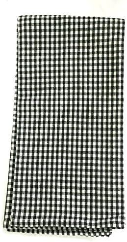 Black &amp; White Checked Dishtowels, Set of 2