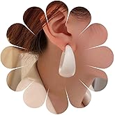 Aneneiceera Vintage White Circle Hoop Earrings Chunky Hoop Dangle Earring Large Acrylic Circle Earring Wide Candy Color C Shape Earrings Jewelry for Women