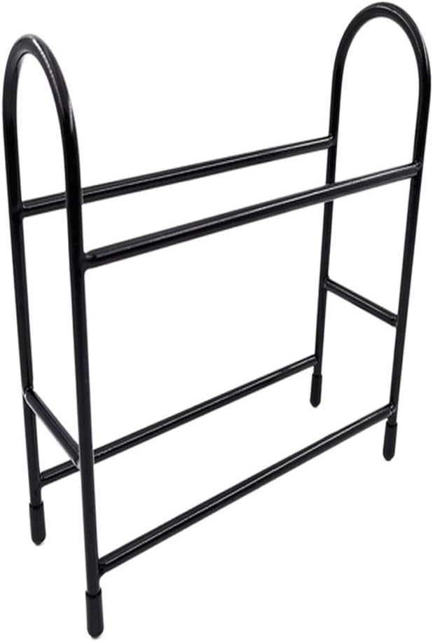 VANKOA Aluminum Tire Rack Garage Organizer Shelf for 1/6 1/8 1/10 1/12 Racion Controlled Truggy Monster Car - Black, 18x17x6cm