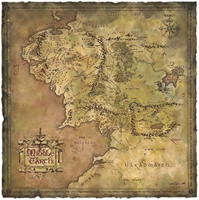 parchment map of middle earth Lord Of The Rings Art Print Parchment Map Of Middle Earth parchment map of middle earth