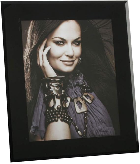 Black Glass 6" x 8" Photo Frame Amazon.co.uk Kitchen & Home