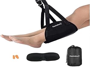Feet Hammock Under Desk, Home Office Work,Travel Foot Rest, Foot Hammock Airplane Travel Accessories, Airplane Footrest, Travel Gadget