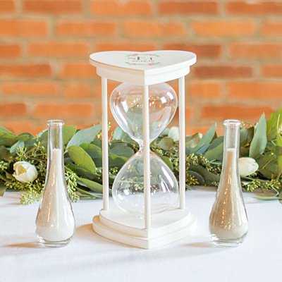 Sands of Time Hourglass Unity Sand Ceremony Candle Alternative (Personalized Floral Set)