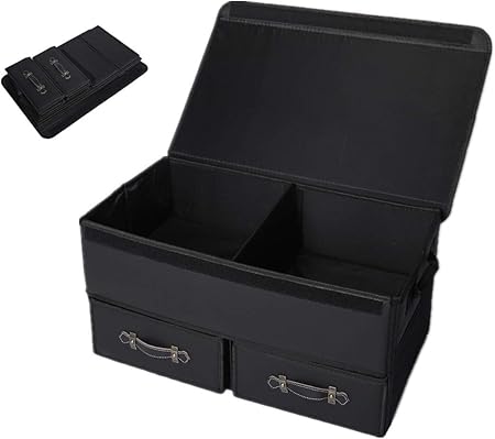 Amazon 車用収納ボックス トランク 収納 大容量 防水 車 収納 トランク ラゲッジルーム 収納 トラック Suv 軽自動車などの車に適用 ブラックa ポケット ケース カバー 車 バイク