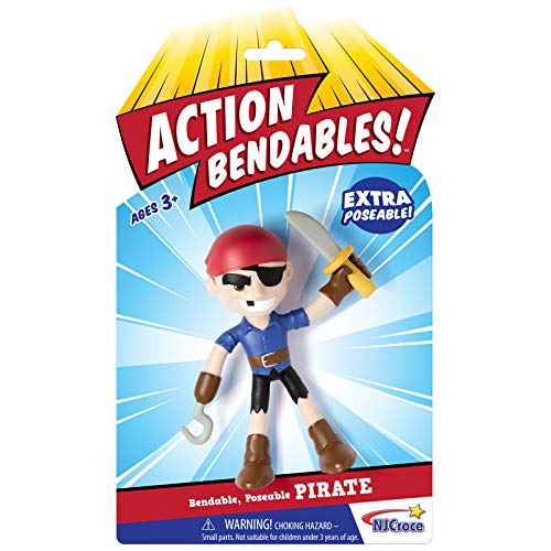 NJ Croce Action Bendables Pirate 4-Inch Bendable Action Figure