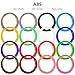 Anpro 3D Pen Filament Refills (16 Colors,23 Feet Each) Total 368 Feet PLA Filament 1.75mm PLA 3D Printing Pen Filament for Kids Non-Toxic No Stuck and Odorless (L)
