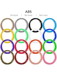 Anpro   Recambios de filamento para bolígrafo 3D (16 colores, 23.6 in cada uno), filamento PLA de 0.069 in, filamento de impresión 3D PLA para niños, no tóxico, sin pegamento y sin olor