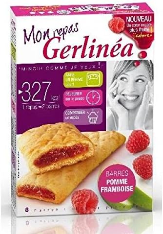 Gerlinéa bars filled raspberry 4 meals - 360g - ( Unit Price ) - Gerlinéa barres fourrées framboise 4 repas - 360g