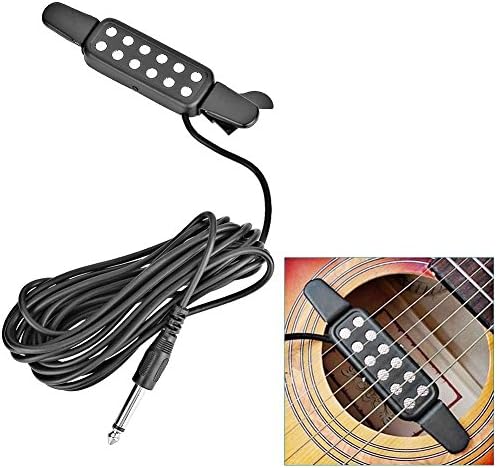 Acoustic Guitar Pickup Electric Transducer, Electric Acoustic Guitar Amplifier Converter with Long Cable 10ft