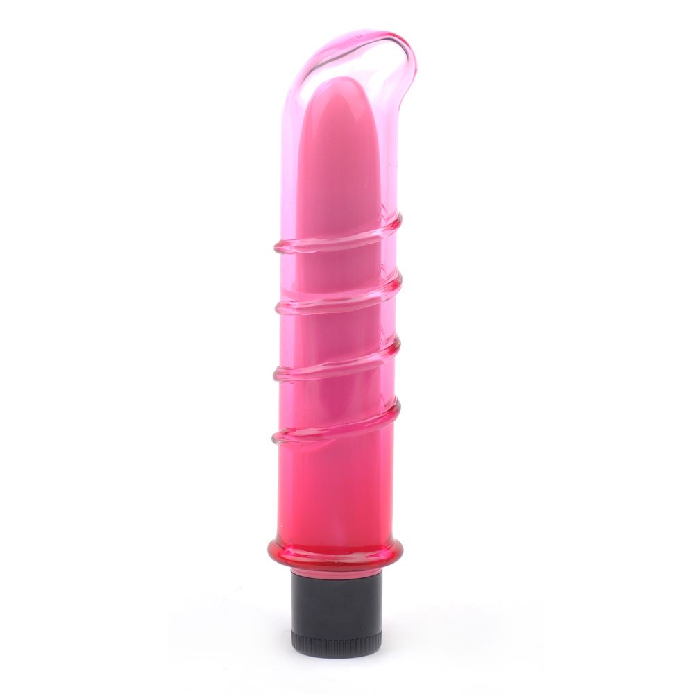 PleasureBox Multi Vibe Glass Dildo G-Spot or Prostate Vibrator, 19 cm