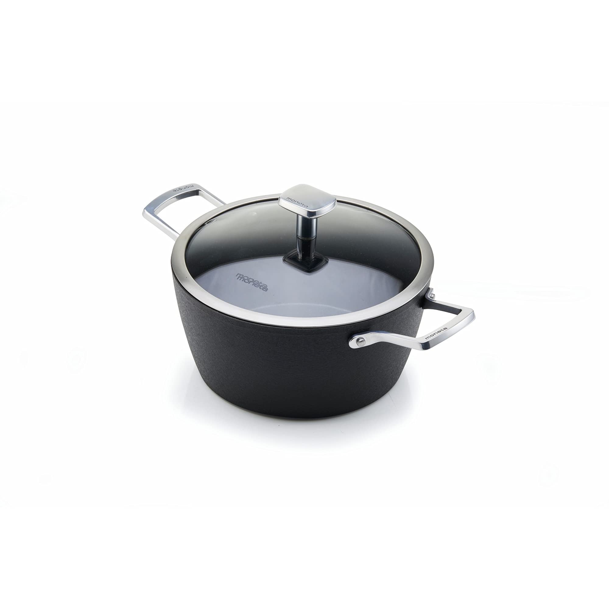 Moneta Armonia Induction Casserole Pan with Lid Non-Stick and Anti-Scratch Coating, Suitable for All Stovetops, 20 cm