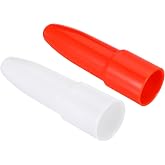 PATIKIL Flashlight Diffuser Caps Set, 2 Pcs PC Plastic Wear-Resistant Flashlight Signal Wand for Most LED Flashlights, White Red