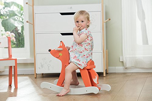 image for Hessie Classic Antique Wooden Outdoor Rocking Horse, Ride On Toys Rock