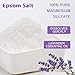 Spa Luxetique Premium Foot Soak 32oz (2-Lbs) Epsom Salt with Lavender Essential Oils & Vitamin E, Refreshes Feet and Toenails, Relieve Tension & Stress, Relax Your Body & Mind Really