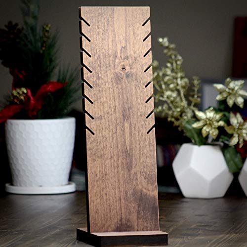 Set of 2 Wood Necklace Display Stands Wood Jewelry Display Stands - 18 inches tall Slotted Solid Hardwood Craft Show Display Retail Display Jewellery Display - Thumbnail 4