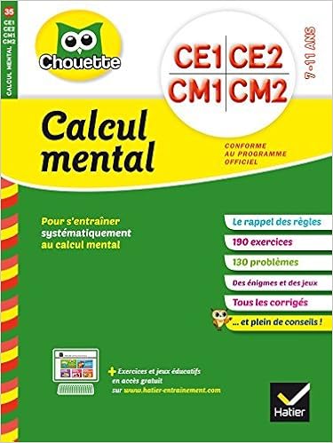 Amazon Fr Collection Chouette Calcul Mental Ce1 Ce2 Cm1 Cm2 By Roland Charnay 2015 05 13 Roland Charnay Lydie Treffort Livres