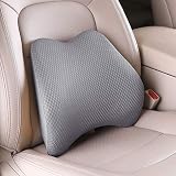NC Car Pillows Napa Leather Lumbar Support Cushion - For Mercedes Benz Maybach S-Class & Most Cars, Beige & Black