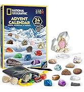 NATIONAL GEOGRAPHIC Rock Collection Advent Calendar 2022 - Advent Calendar for Kids with 24 Gemst...