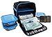 6 Pack Fitness Innovator Cube Americas #1 Choice in Meal Prep Management 3 - Meal (Black/Neon Blue)