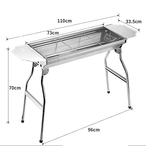 Kaiyu Stainless Steel Grill Outdoor Charcoal Barbecue Full Set Of Tools (Size : Package C) - Thumbnail 2
