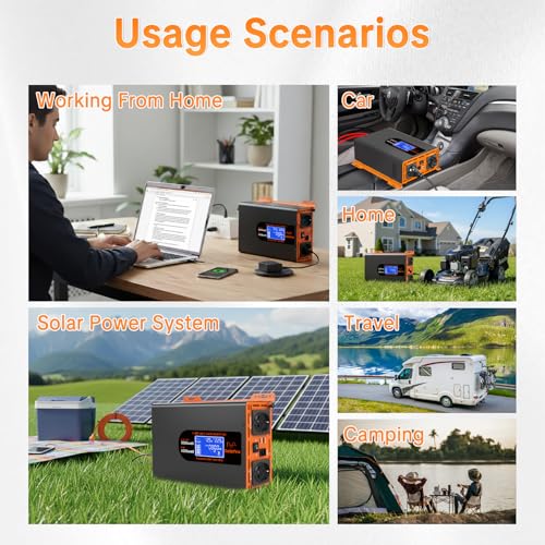 SolaYnc 3000W/6000W 12V 220/230V Pure Sine Inverter DC AC Sine Wave Inverter, with LCD Display, Remote Control, 2 EU AC Sockets, Type-C 30W Interface and USB Port, for Cars, Boats, Trucks