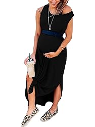 ANRABESS Women's Sleeveless Loose Plain Maxi