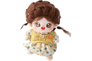 MINGSOLDIER 20cm Plush Doll Clothes 20cm Doll Clothes Plush Doll 20cm Clothes 7.9"" / 20cm Doll Clothes Cotton Doll Clothes Dolls Accessories Suit (Yellow Radish Vest Skirt Set of 2)