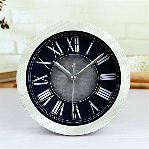 FirstDecor 5 inch White Roman numerals New Alarm Clock