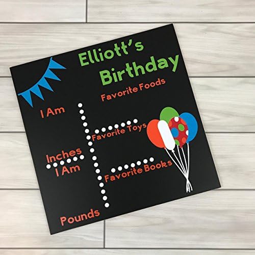 Personalized Birthday Chalkboard Sign- Balloon Design