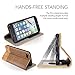 iPhone 7 Case, Vimboss iPhone 7 Leather Wallet Case Magnetic Closure Protective Stand Flip Cover Case [Temper Glass included] for iphone 7 (Brown)