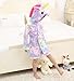 Lantop Kids Soft Bathrobe Comfy Unicorn Flannel Robe Unisex Hooded Gift All Seasons Sleepwear