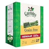 GREENIES Grain Free Dental Dog Treats, Regular, 27 Treats, 27 oz.