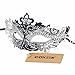 Coxeer Pretty Elegant Lady Masquerade Halloween Mardi Gras Party Mask (Black & Silver)