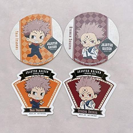 Amazon 呪術廻戦 虎杖悠仁 両面宿儺 アニメイト カフェ コースター ステッカー アイドル 芸能人グッズ 通販