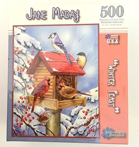 500 Piece Puzzle: Winter Feast by Jane Maday