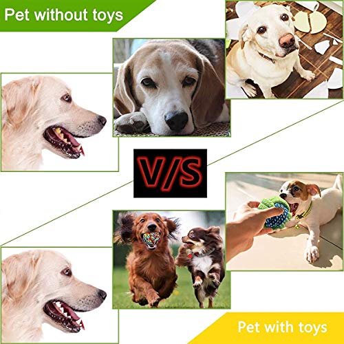 Dog Tough Rope Chewer Toys - Dog Tug of War Dog Indestructible Toy Teeth Cleaning for Aggressive Chewers Large Breed and Small Medium Breed - Washable Cotton Rope Dog Toy Set of 7