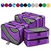 BAGAIL 6 Set Packing Cubes,Travel Luggage Packing Organizers(6Set Purple)