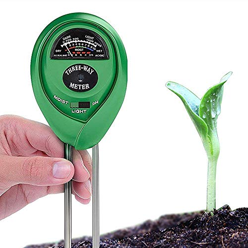 XINHAO Soil pH Meter, 3-in-1 Moisture Sensor Meter/Sunlight/pH Soil Test Kits Test Gardening Tool Kits for Home, Garden, Lawn, Farm, Indoor & Outdoor Use, Promote Plants Healthy Growth