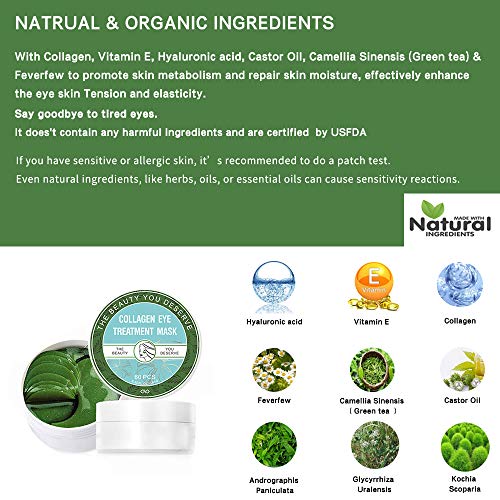 Under Eye Mask with Natural & Special Ingredients, Green Tea Extract